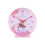 Alarm Clock with Round Plastic Case Battery Operated-Pink 1