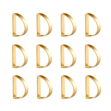 12Pcs Metal Semicircle Napkin Rings Elegant Napkin Buckle-gold