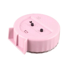 Round Alarm Clock Battery Operated Desk Clock Student-Pink