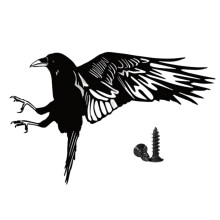 Metalen vogel uitgeholde muursculptuur silhouetten