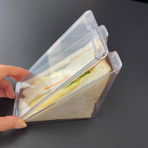 Plastic taarthouderdozen Driehoekige sandwichverpakkingsdozen 1