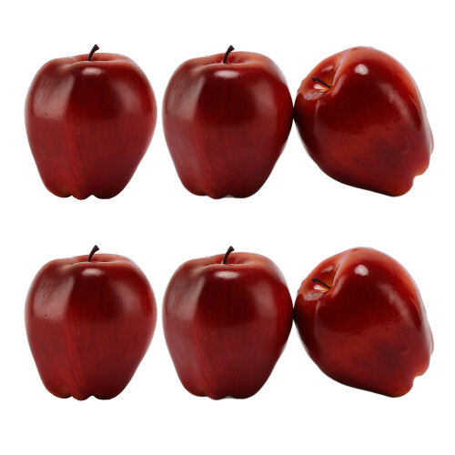 6pcs Artificial Redness Delicious Realistic Artificial Fruit