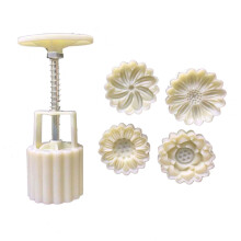 Handdruk Mooncakes Mallen Bloempatroon Cookie Stempels Mooncakes
