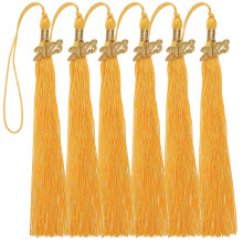 6Pcs Academic Graduation Cap Tassels Golden Durable Year 2023 Design