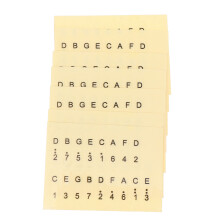6Stk Instrumentenaufkleber Für Daumenpiano Tonleiter Papier (Gelb)
