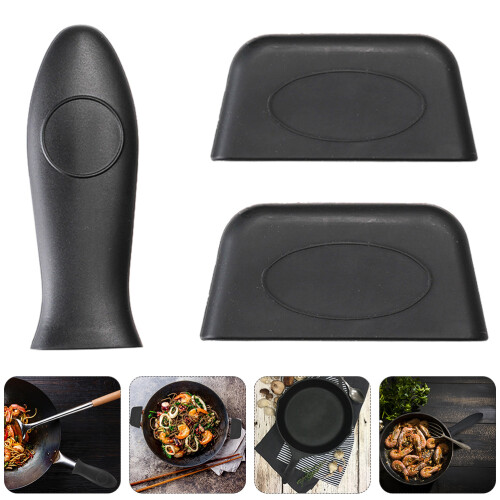 3Stück Silikon Topfgriff-Handschutz Anti-Verbrühung Set 2