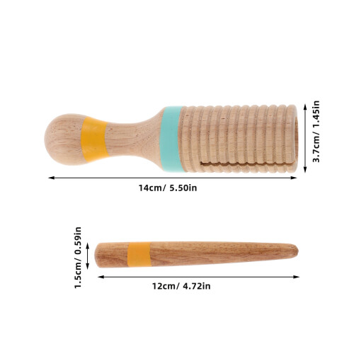 Guiro Perkussionsinstrument Aus Holz Mit Für Kinder 2