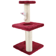 mehrschichtiger kratzbaum für katzen mit kratzsäule und kletterstation