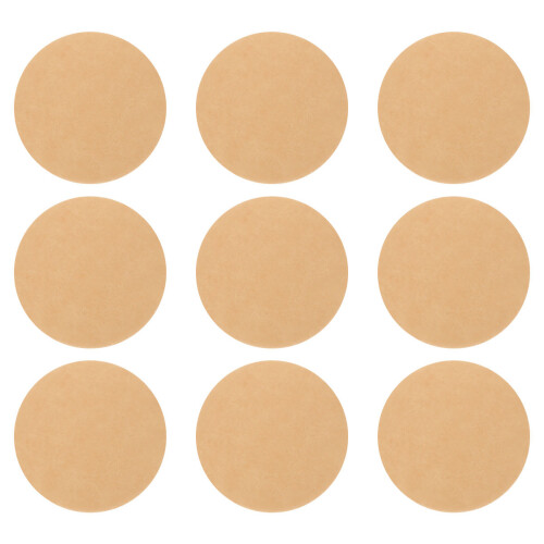 100Stk Backpapier Rund Ölresistent Doppelseitig Bbq Und Backen Braun