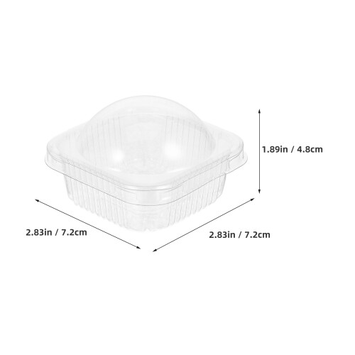 50Stk Cupcake Boxen Macaron Behälter Durchsichtige Kunststoff 2
