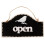 Door Open Sign Hout Zwart 1 Stuk 9