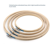 4Stk 17–26Cm Tambour Stickerei Bambus Kreis Ring Holzfarben