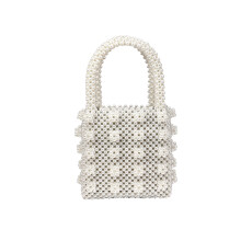 Perlen Bestickte Handtasche Handgefertigte Abendclutch Beige