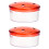 2St Duurzame Plastic Vogelvoederbox Rood Outdoor 3