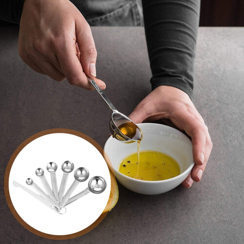 7Pcs Stainless Steel Measuring Spoons Assorted Sizes 2