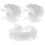 1Set White Ruffle Collar Set Polyester Elegant Renaissance Neckwear 11