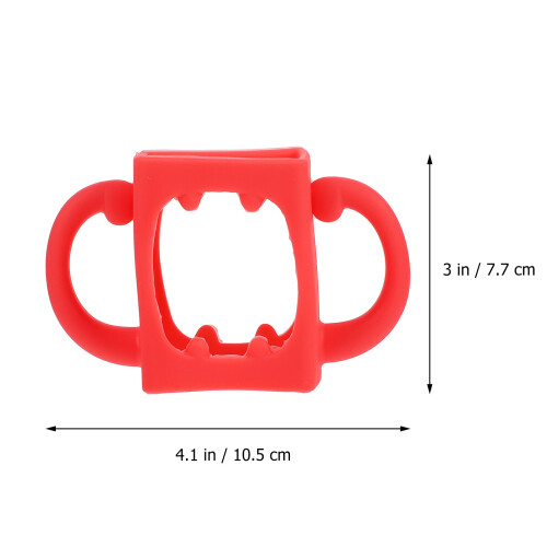 1Pc Durable Red Silicone Feeder Handle Grip for Baby Milk Bottles 1