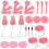 1 Set 27 Mittelgroße Schönheitsmaske Mischschale Pink 9