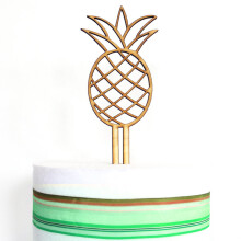 Holz Ananas Kuchen Cupcake Topping Party Zubehör