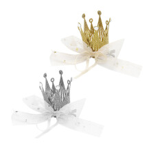 2Stk Kinder Haarschmuck 3D Spitzenkrone Haarklammern Gold Silber