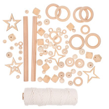 1 Set Macrame Diy Materiaal Wandhangend Stokje