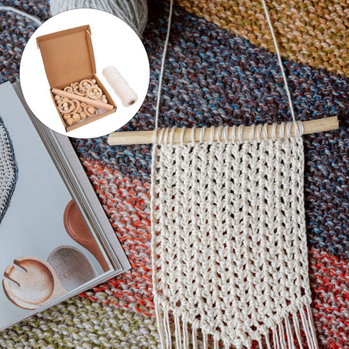 1 Set Macrame Diy Materiaal Wandhangend Stokje 1