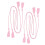 2St Afstudeer Erelint Polyester Roze, Jurk En Feestdecoratie 11