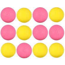 12Stk Kinder Kunststoff PU Bälle Mini Für Training Pink Gelb