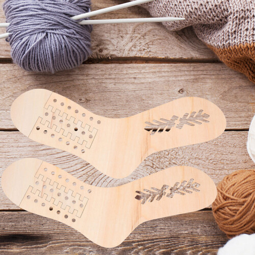4St Gestrickte Modell Holz Teleskopisch 1