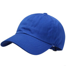 Kids Plain Baseball Cap Unconstructed Fit Washed Cotton Size M Blue