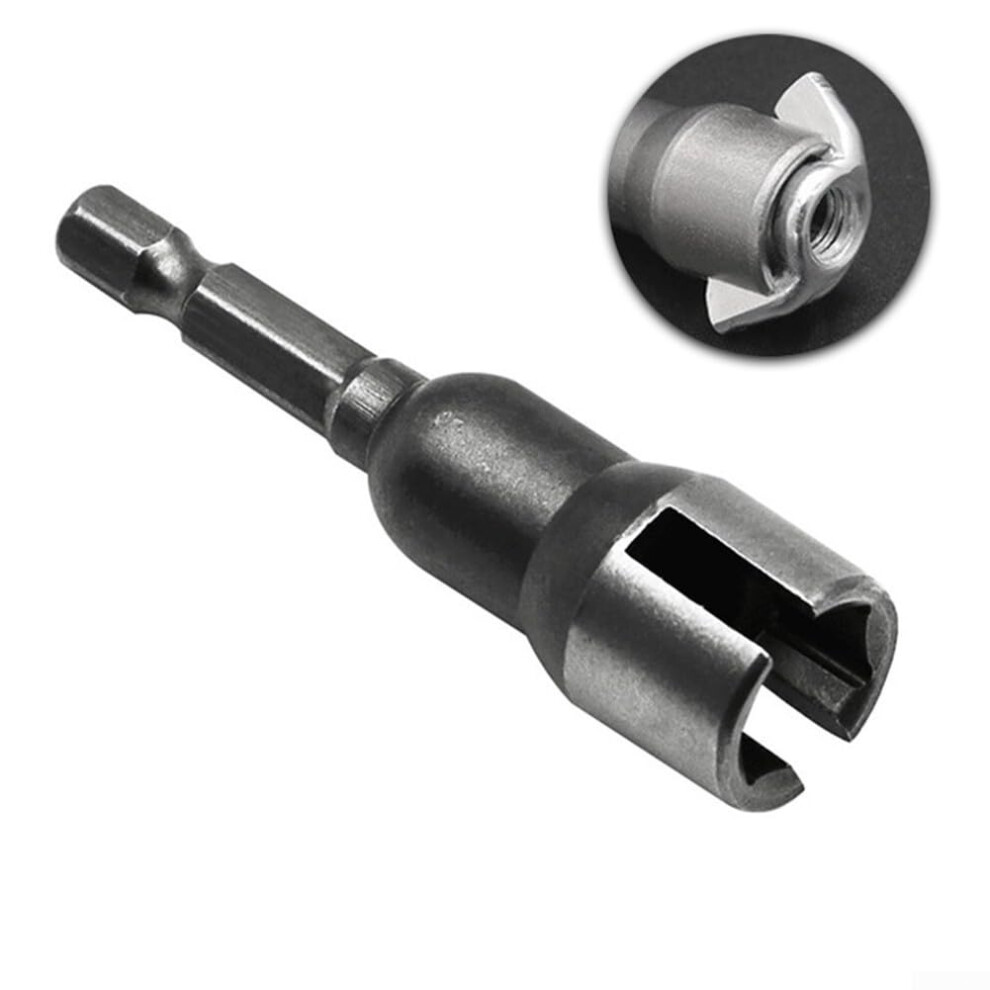 6.35Mm Hex Shank Socket Adapter For Slotted Butterfly Bolt Wrench 66Mm Chrome Vanadium Steel Tool 9119770026408