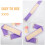 2Stk. Peeling-Rückenbürsten Mit , Dehnbare Waschbürste, Violett 8