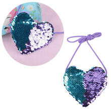 Mini Hartvormige Crossbody Muntportemonnee Paars