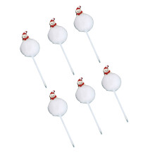 Stylo de noël 6x0.7mm, stylo d'écriture-bonhomme de neige blanc