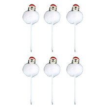 Stylo à bille de noël décoratif, 0.7mm, 6 pièces,-pingouin blanc