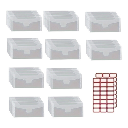 Sac de rangement transparent pour matrices, pochette de-24x10cm