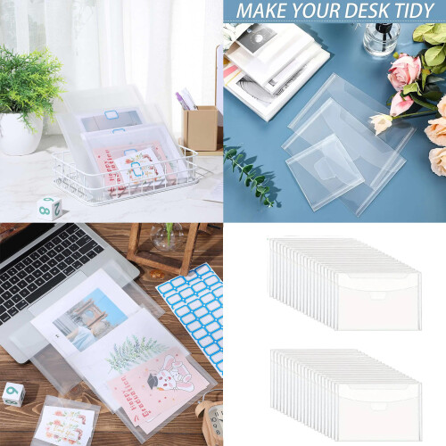 Sac de rangement transparent pour matrices, pochette de-24x10cm 1
