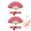 2 Cheongsam Waaier Bamboe Inklapbaar Vouwbaar Rood 8
