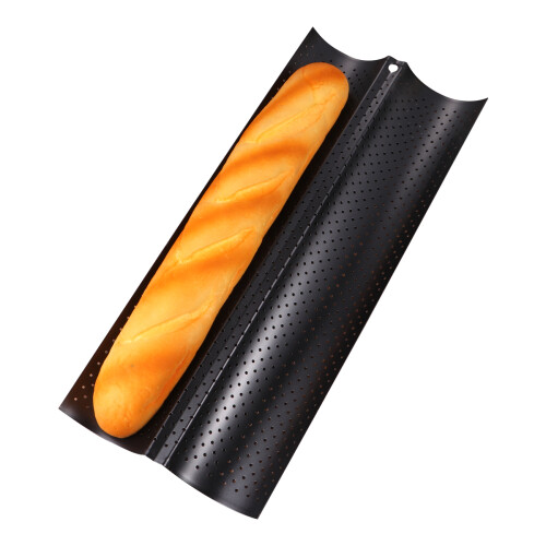 Nonstick Wavy Design 2 Slots Bread Baking Tray 1set 2