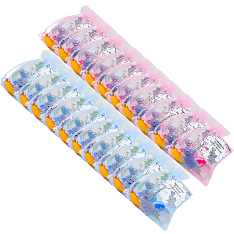 20Pcs Elephant Keychains Set Baby Shower Keyrings Decorations