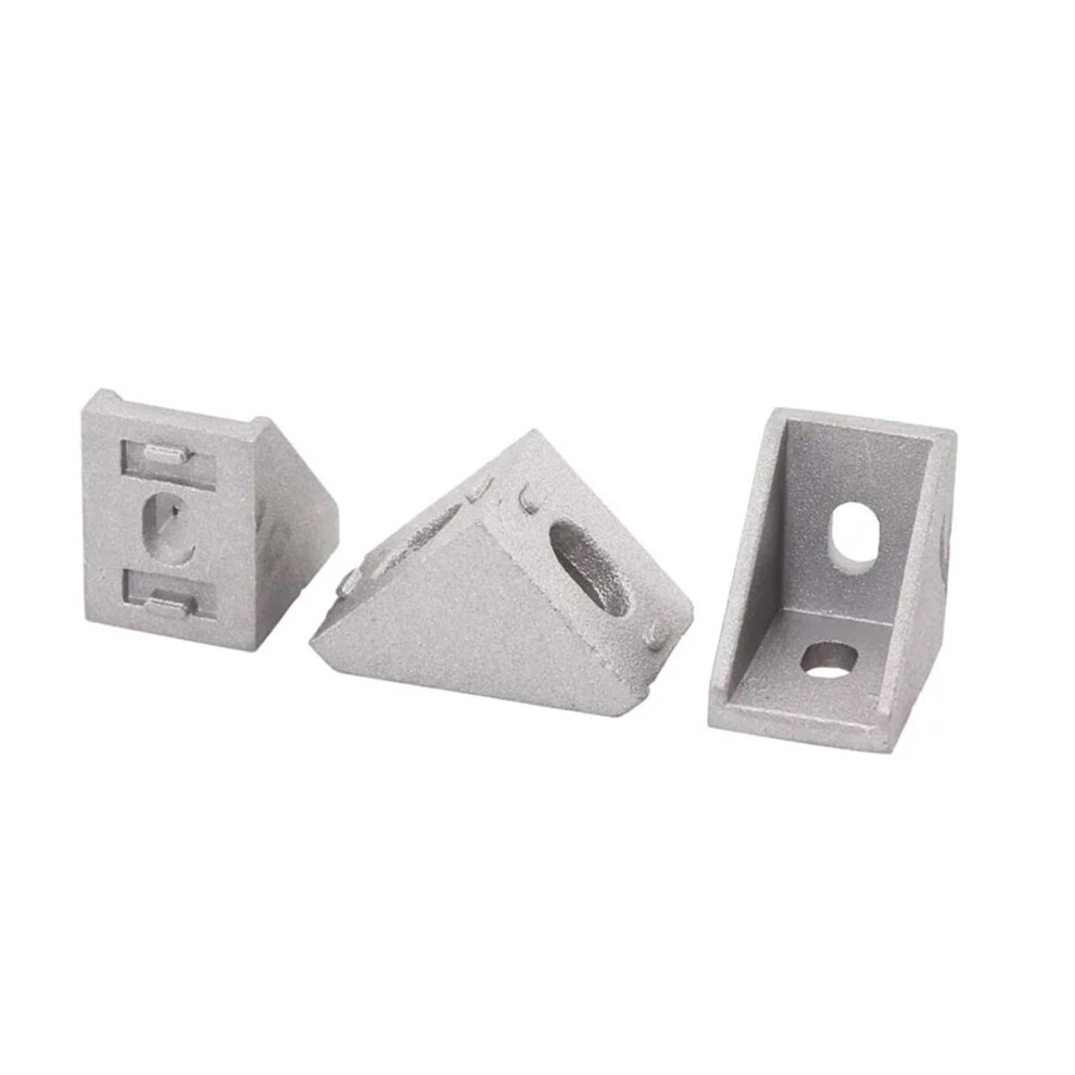 Aluminum 2020 Angle Bracket F Connector For 2020 2040 4040 4545 Aluminum Profiles 3030 Series 5Pcs 9323874434353