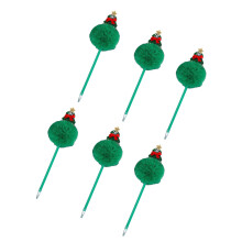 Stylo à bille de 0.7mm, 6 pièces, stylo-sapin de Noël vert