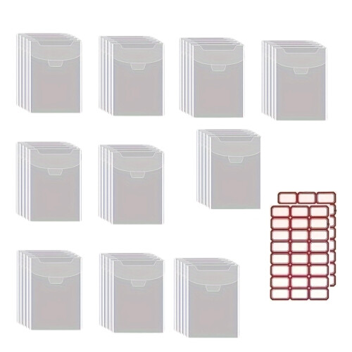 Pochettes de rangement découpées, 50-Style vertical 13x18cm