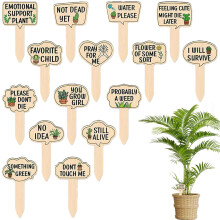 15X weatherproof wooden signs with funny sayings for garden outdoor