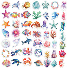 200x/Set autocollants océan animaux de mer autocollants