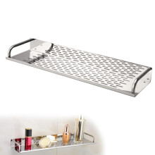Mensola galleggiante in rete per cucina, organizer da parete in acciaio inossidabile in stile moderno che offre soluzioni di stoccaggio antiruggine
