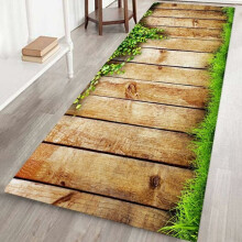 Tappeto antiscivolo da cucina, in flanella di alta qualità con imbottitura in spugna, ideale per bagno, camera da letto e soggiorno (60x180 cm)