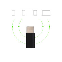 1Adaptateur USB C Noir Réversible Micro USB Pour Téléphones Galaxy