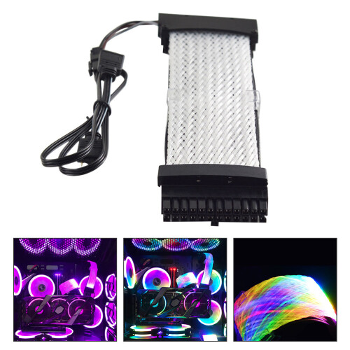 1GPU Rgb Verlengkabel ABS Wit Met 5V Argb Aansluiting 2