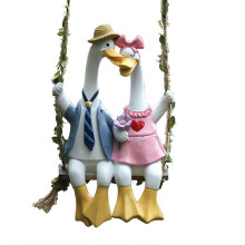 Delicate Couple Duck Garden Statue Cute Duck Art Decors Duck for